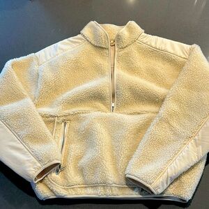 Never worn madewell cream Sherpa pullover